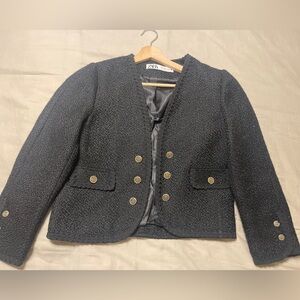 ZARA Boucle Black Jacket
